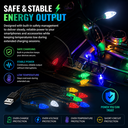 ✨Colorful light phone charging cable