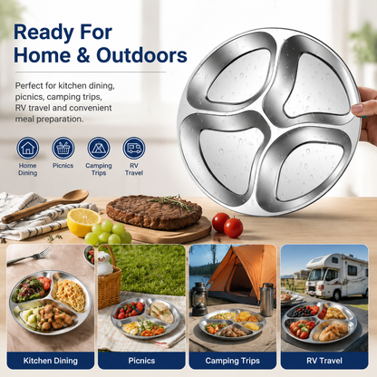 Stainless Steel Multi-Functional Food Tray