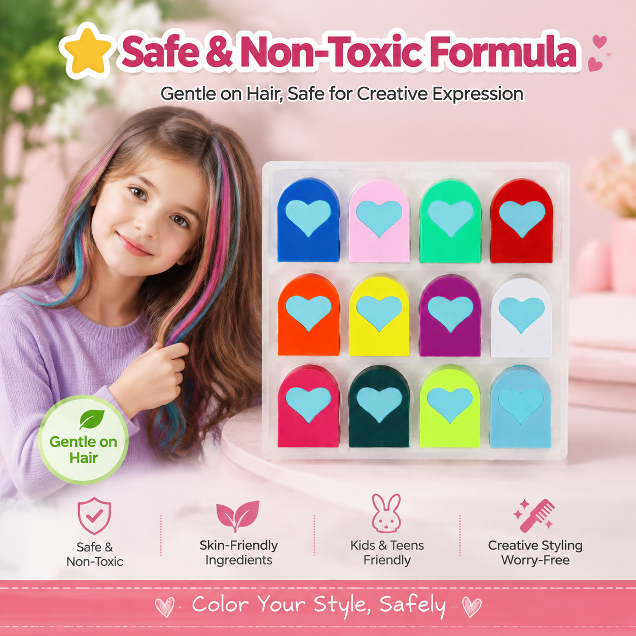 ✨Portable Temporary Hair Chalk Set