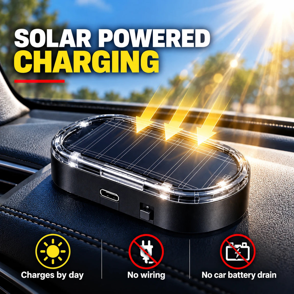 🚨Solar-powered automatic light-sensing LED simulated security warning flashing alarm light