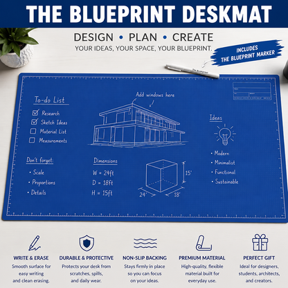 📐Blueprint Double-sided Desktop Mat