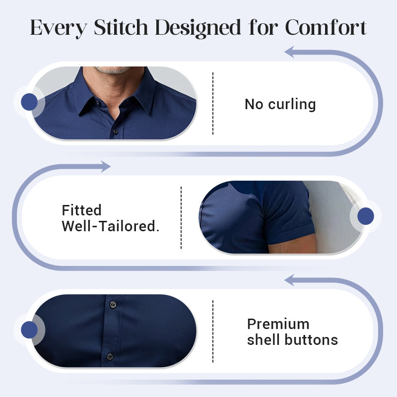 🔥Hot Sale 49% off🌟👔 Men's Non-Iron Shirts – Wrinkle-Free, Comfortable All Day & Perfect for Business or Casual 👕