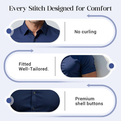 🔥Hot Sale 49% off🌟👔 Men's Non-Iron Shirts – Wrinkle-Free, Comfortable All Day & Perfect for Business or Casual 👕