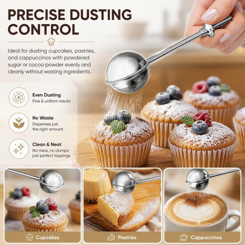 ✨Stainless Steel Long Handle Flour & Sugar Baking Sieve