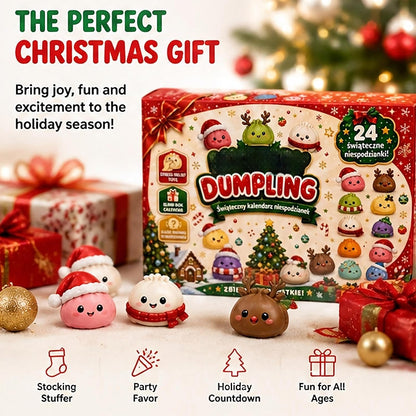 🎅 Countdown to Christmas: 24-Day Cute Dumpling Squishy Toy Advent Calendar 🎄🧸