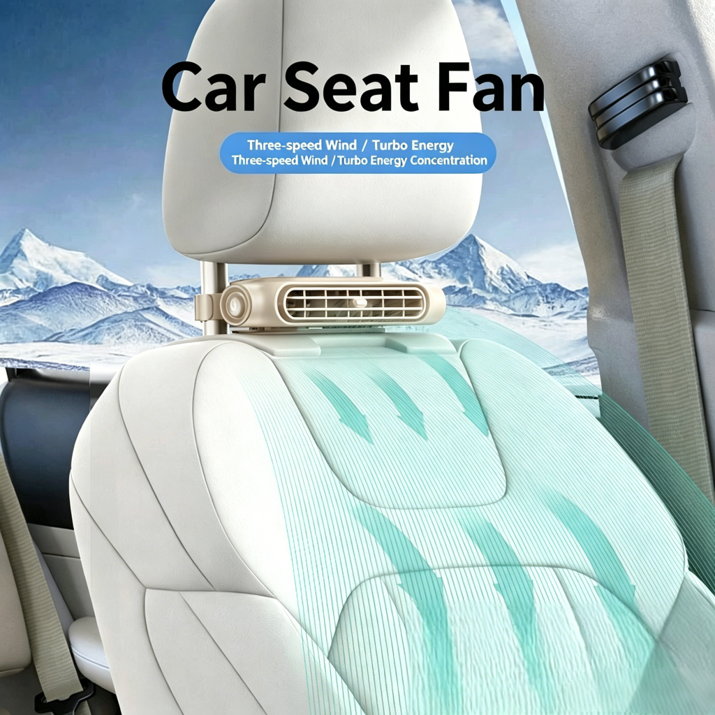 🔥Hot Sale 49% off🌟🌬️ Car Seat Fan Sunvisor Clip Fan with LED Display