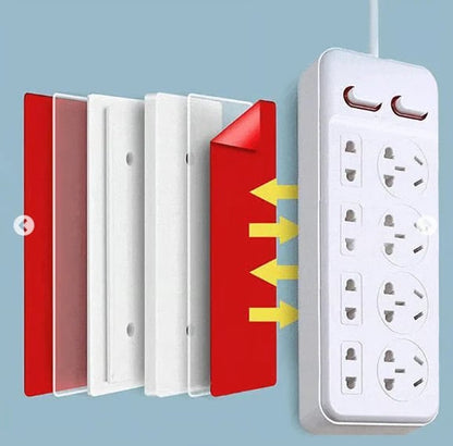 Buy 3 Get 2 Free ✨ Say Goodbye to Messy Cords! Self-Adhesive Socket Organizer & Power Strip Wall Mount 🛠️