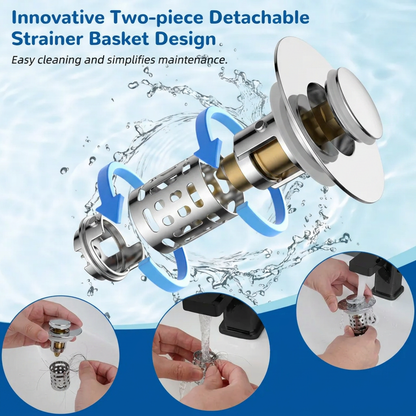 🔧Upgraded bathroom sink drain filter bathroom accessory set