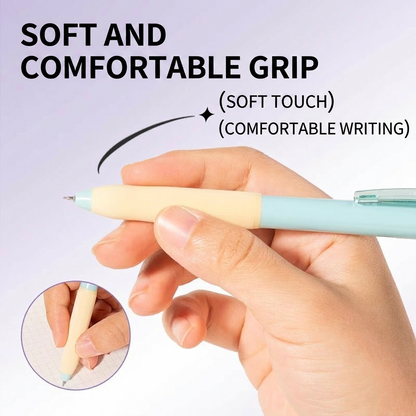 ✍️Fine-point black ink push-type gel pen