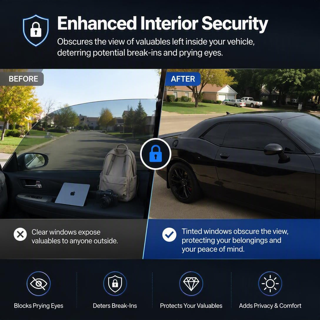 ☀️Single-layer black automotive window shading film