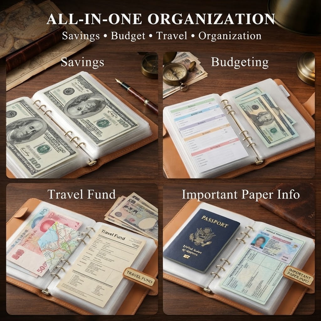 A6 Password-Lock Savings Binder