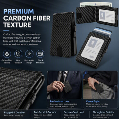 💥Men's wallet - Pop-up card holder, cash slot and credit card slot