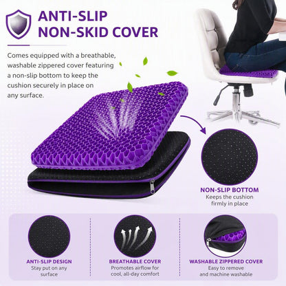 ❄️Breathable gel cooling seat cushion