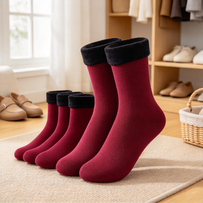 Five-pair thick fleece thermal sock set（5Pcs）