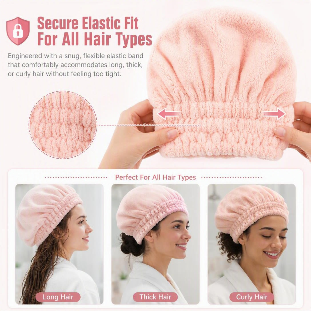 💥Women's Bow-Decorated Shower Cap and Hair Dryer Cap
