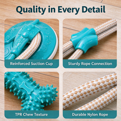 Dog Suction Cup Tug-of-war Teething Toy
