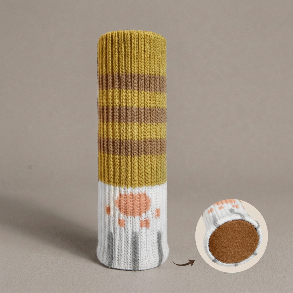 Yellow Brown Stripe Cat Paw