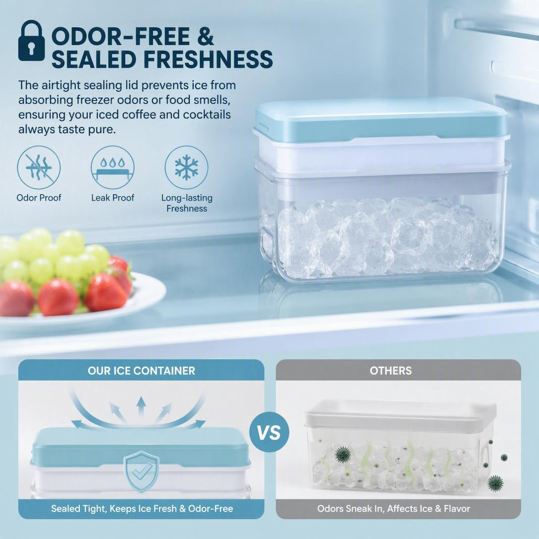 🧊Stackable ice cube tray set - with lid and storage box