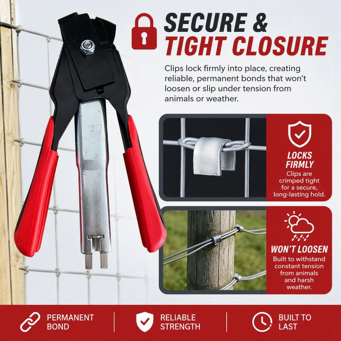 🔧C-type clamp pig ring clamp set - suitable for animal pet cages and fences