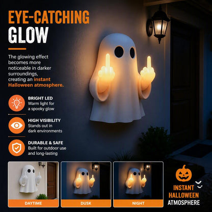 Halloween Ghost Middle Finger Glowing Night Light