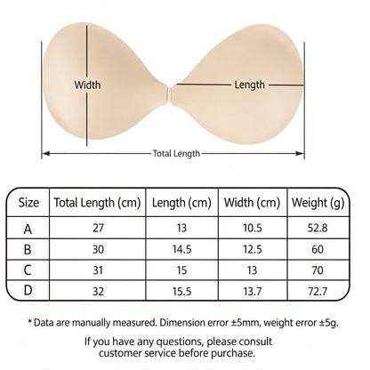 Reusable Lifting And Shaping Seamless Backless Invisible Bra