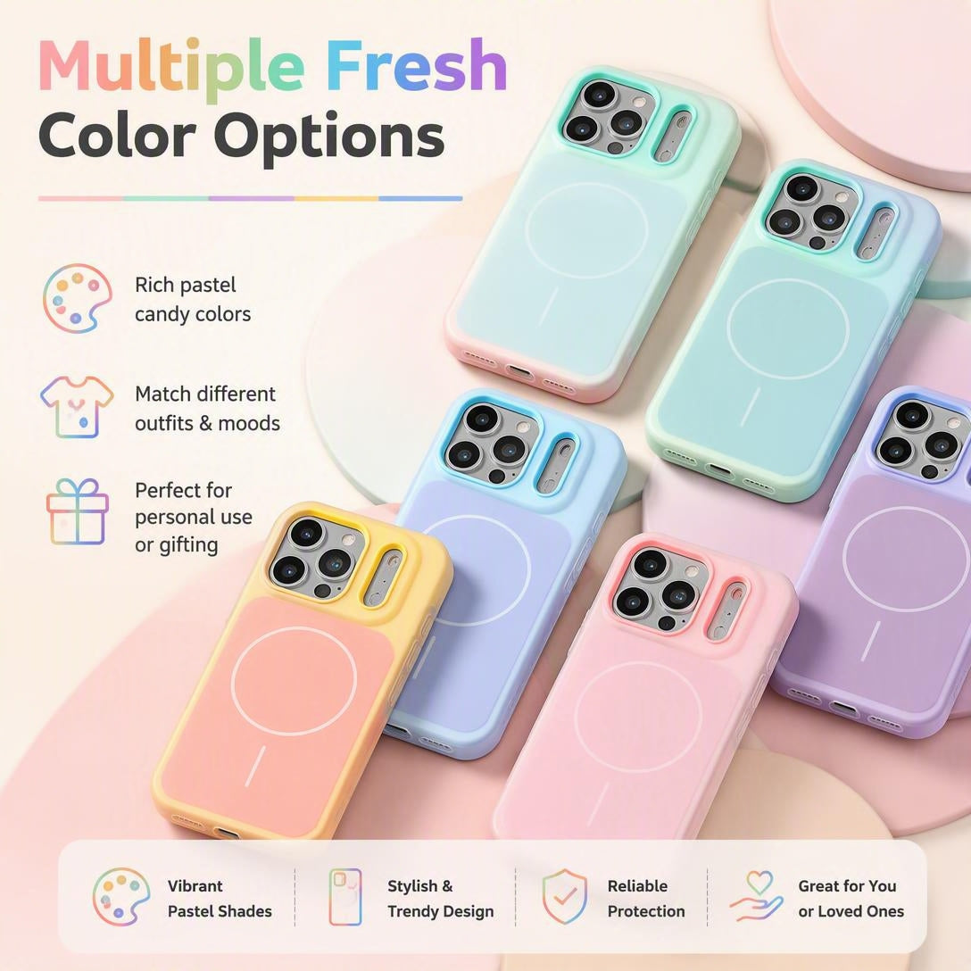 💥Candy-colored magnetic two-in-one phone case for iPhone 17 Pro Max Jelly Shell