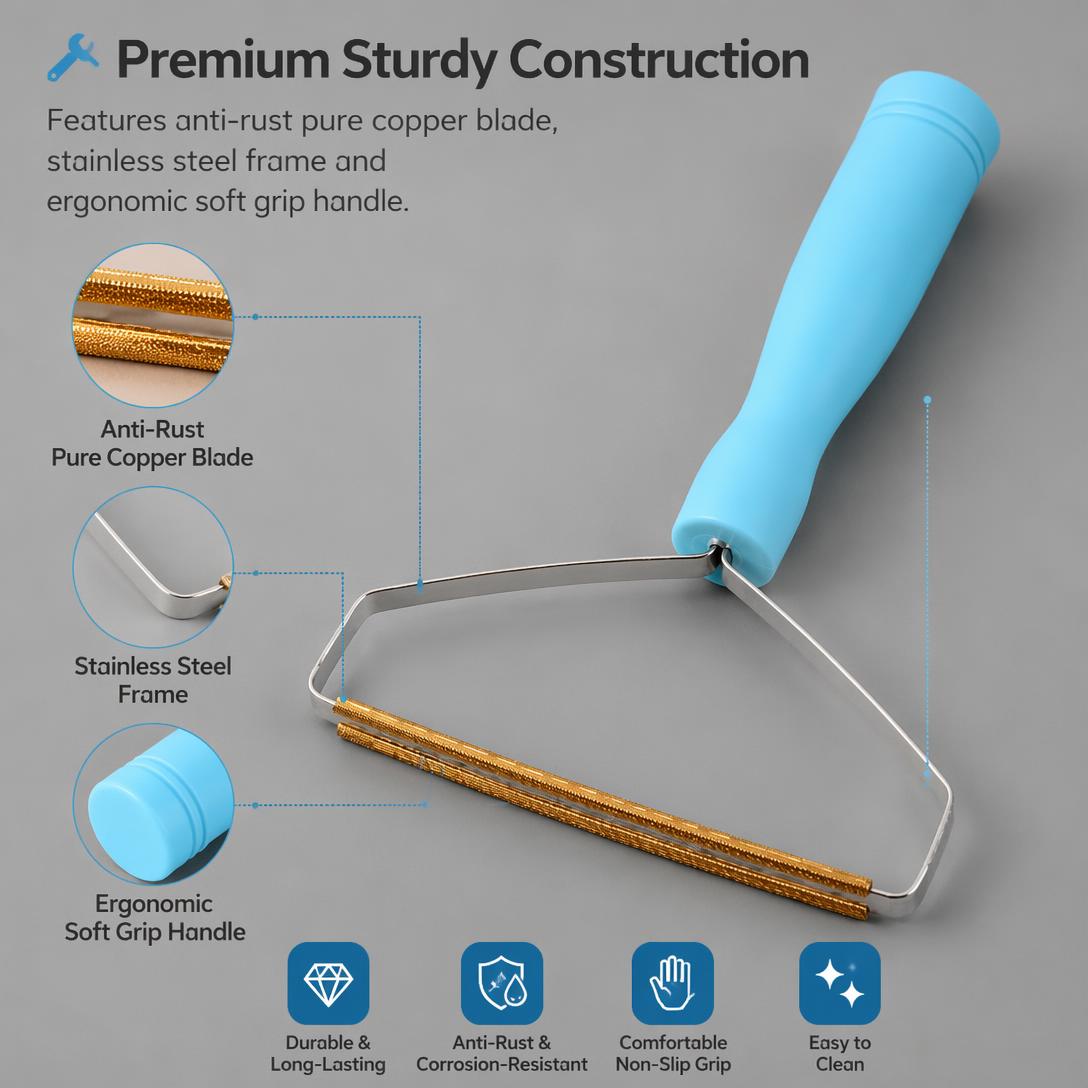 🐾Multi-functional powerful pet hair removal tool