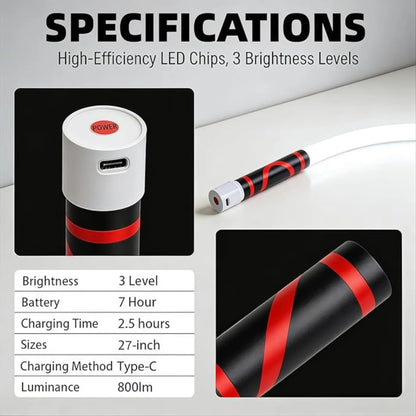 Bendable LED Flashlight Stick – 27" Flexible LED Work Light
