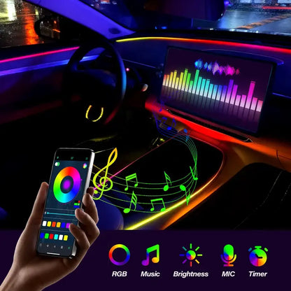 💡🚗 Smart LED Interior Car Lights, DIY Mode
