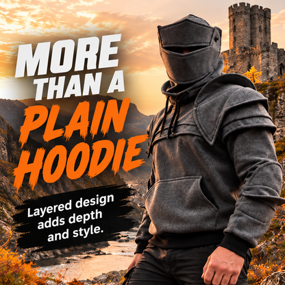 ⚔️ The Dark Armor Knight Hoodie – Tactical Medieval Streetwear
