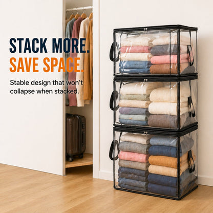 🔥Hot Sale 49% off🌟📦 Large Heavy-Duty Thick Plastic Clear Storage Bag for Clothes, Moving & Storage
