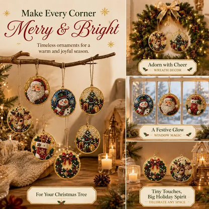 🎄💎6-Piece Christmas DIY Diamond Painting Decoration Set - Perfect for Holiday Home Parties
