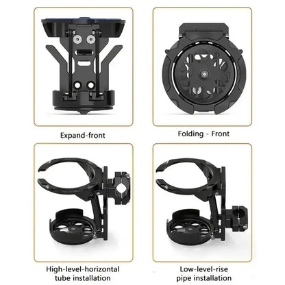 Bike Water Rotating Bottle Cage Mount Adjustable Folding Design