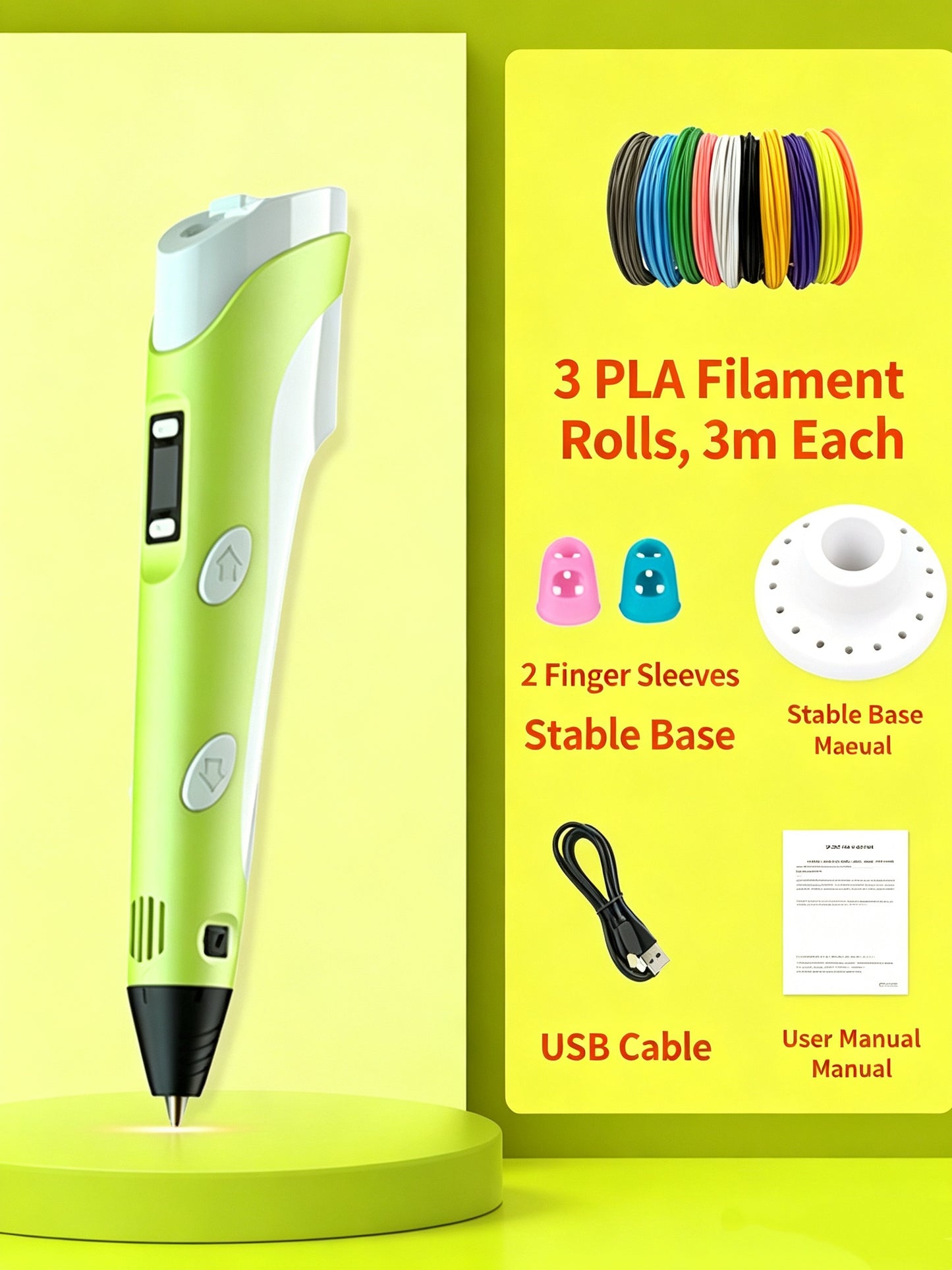 Smart 3D Printing Pen for Kids‑Easy‑Use DIY Drawing Pen