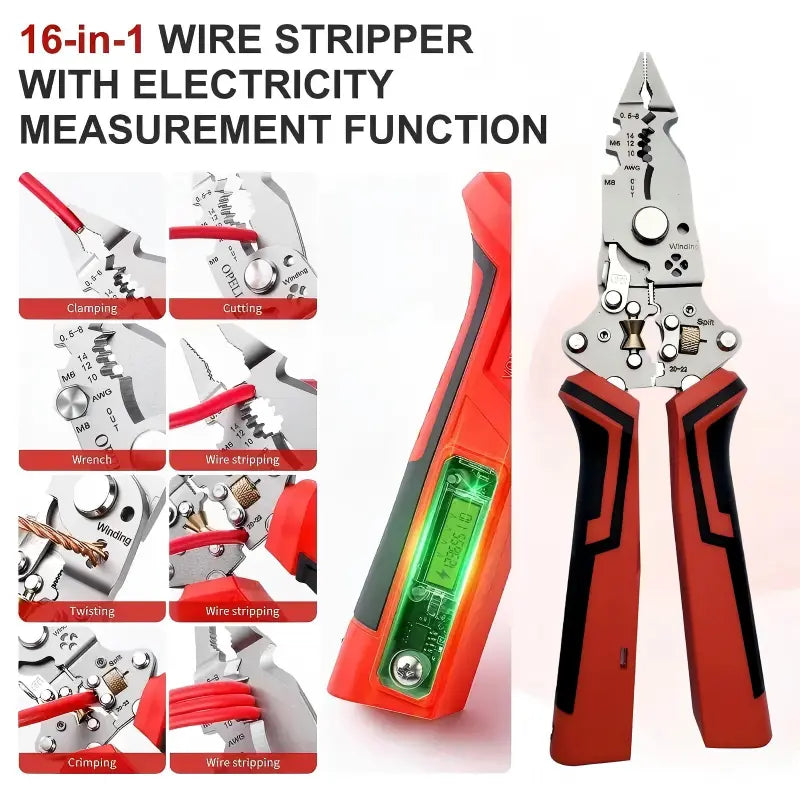 🛠️ 2026 New 16-in-1 Rechargeable Wire Strippers Tool