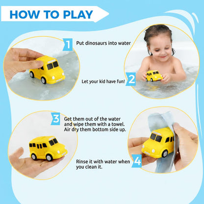 🚗🎁6-piece Sparkling Bathtub Toy Car Set