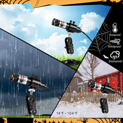 🎃 Halloween Laser Swamp Projector – Spooky Fog & Haunted Yard Light 👻