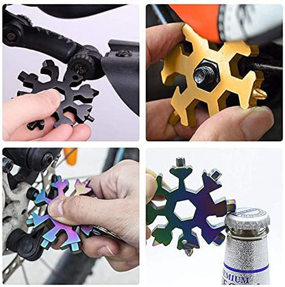 ❄️🛠️ Snowflake Shape Multifunctional 18 in 1 Tool