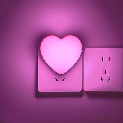 💖2-Pack Heart Shape LED Night Lights