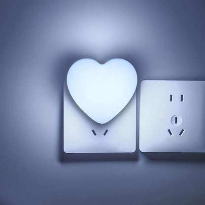 💖2-Pack Heart Shape LED Night Lights
