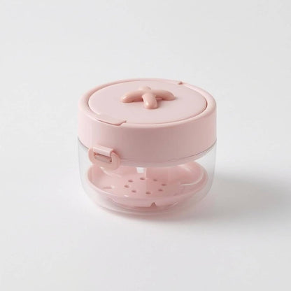 🦷💧 Retainer Cleaner Case Box, With a drainage tray, including a mirror and a brush