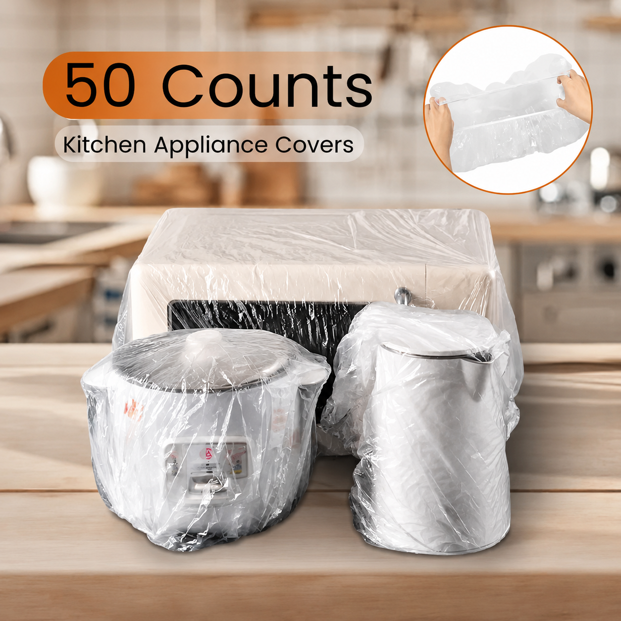 50-Pack Thickened Disposable PE Dust Covers