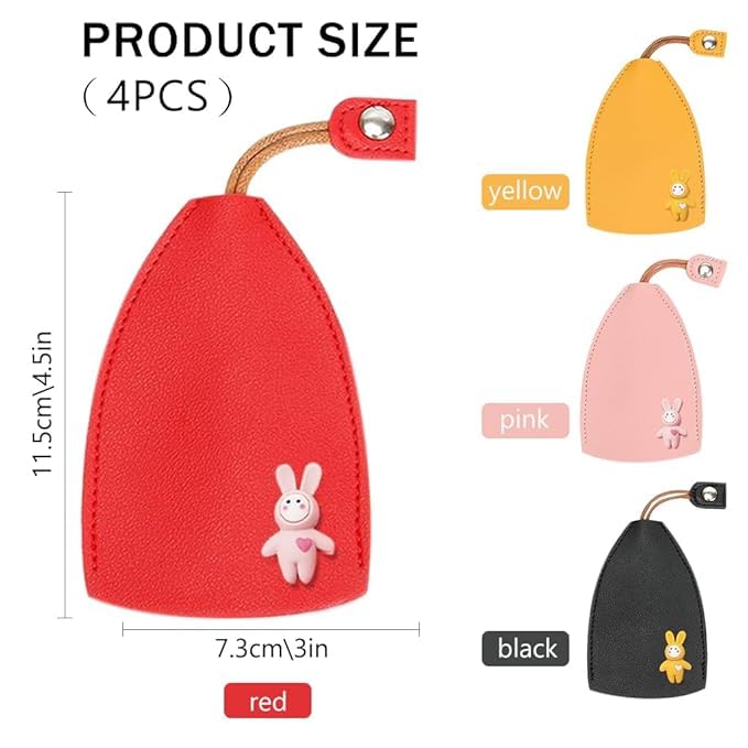 🐰4 Pcs Innovative High-Capacity Pull-Out Car Key Case