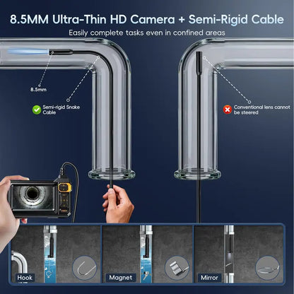 Borescope Camera with Light，For Sewer, Drain, Pipe Inspection