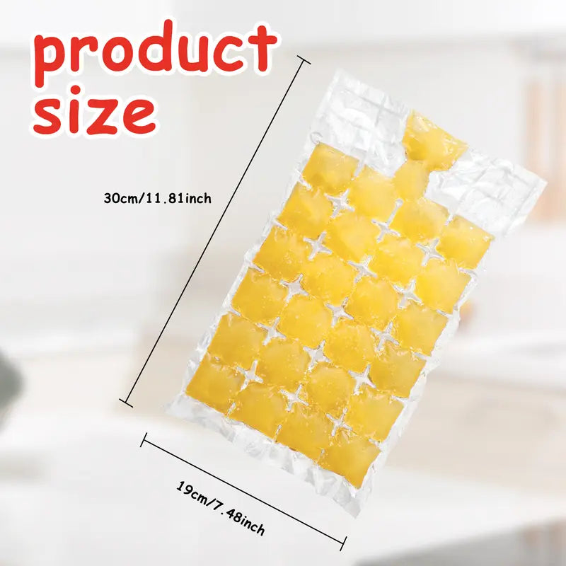 100 Packs Of Disposable Transparent Refrigeration Ice Packs