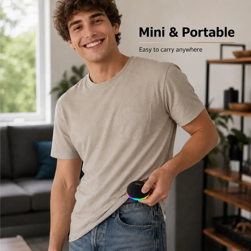 Magnetic Mini Bluetooth Speaker, 2-in-1 Phone Stand