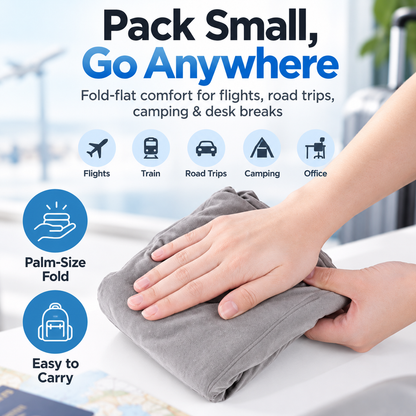 ✨New Inflatable Travel Neck Pillow—Suitable for planes, cars, buses, trains, and office naps