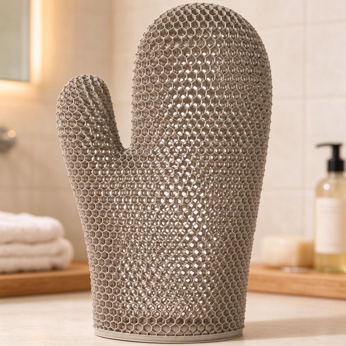 🚿Honeycomb mesh shower scrub gloves