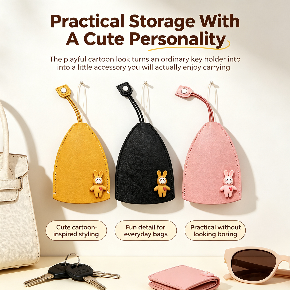 Cute Pull-Out Key Case