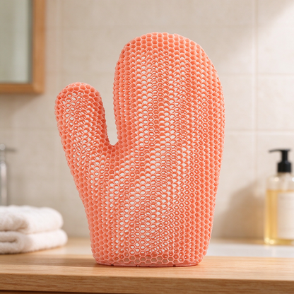 🚿Honeycomb mesh shower scrub gloves